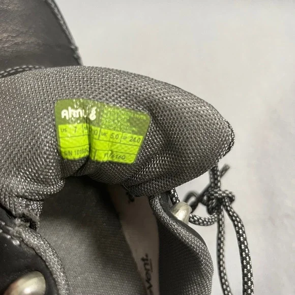 Ahnu Black montara ll Leather Waterproof Vibram Sole Hiking Trail Shoes Women 7 - Picture 10 of 12